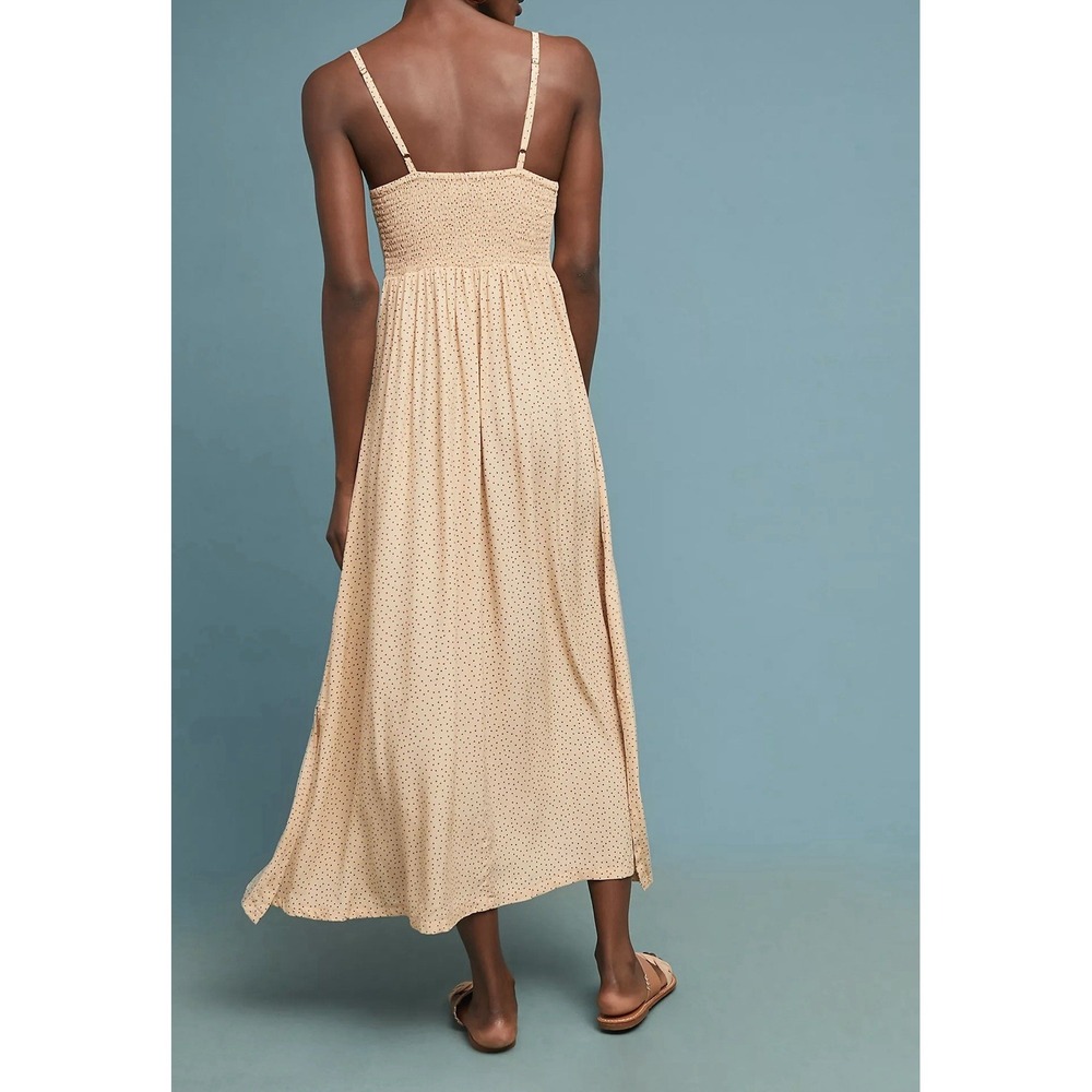 Faithfull the Brand Mirador Midi Dress Rossi Print Size 10 Polkadot Lace Up - Picture 12 of 12